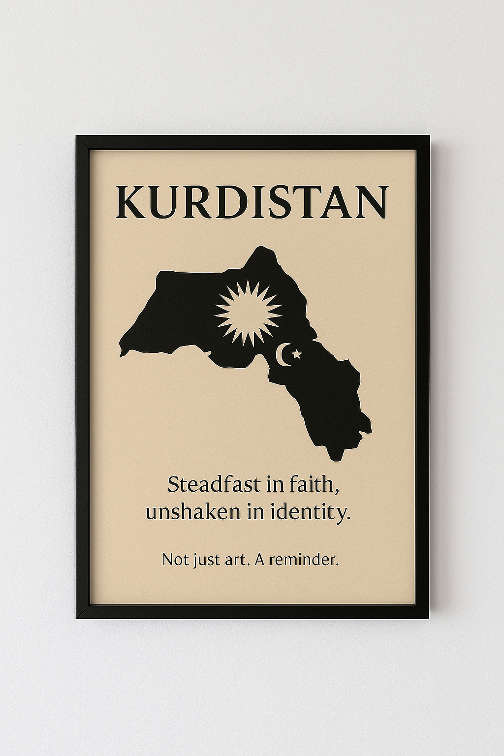 Kurdistan Wall Art Poster, Inspirational Home Decor, Ethnic Pride Art, Gift for Believers, Cultural Reminder
