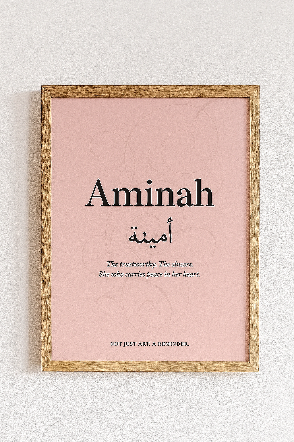 Aminah Wall Art Poster, Custom Name Art, Unique Home Decor, Gift for Her, Personalized Art Print