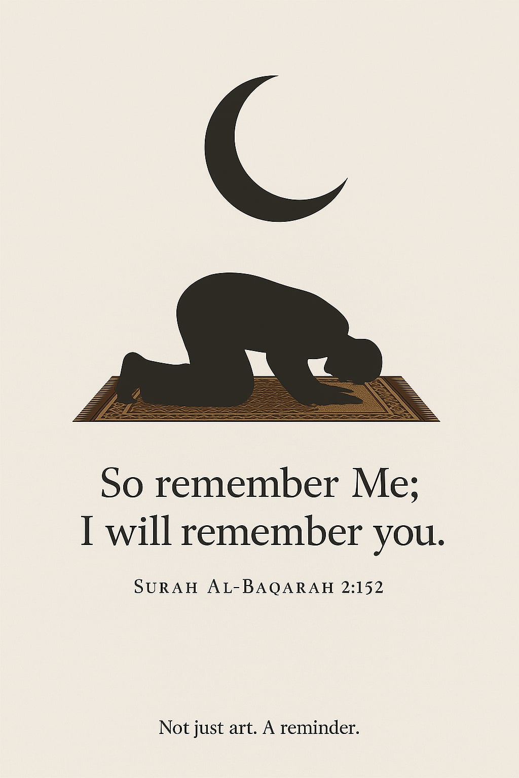 Islamic Wall Art Print, Motivational Home Decor, Islamic Reminder Poster, Surah Al-Baqarah Gift, Muslim Decor for Eid