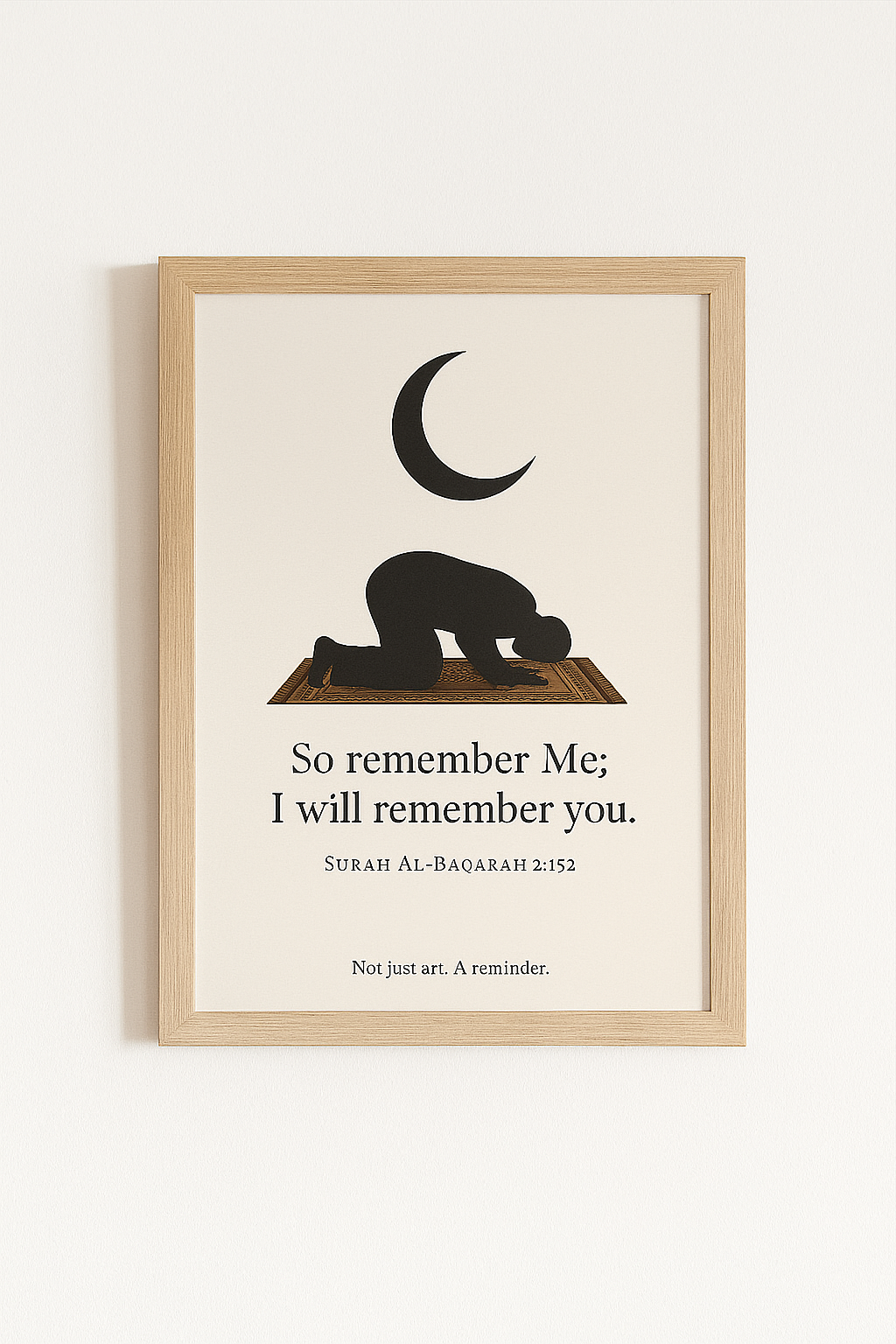 Islamic Wall Art Print, Motivational Home Decor, Islamic Reminder Poster, Surah Al-Baqarah Gift, Muslim Decor for Eid