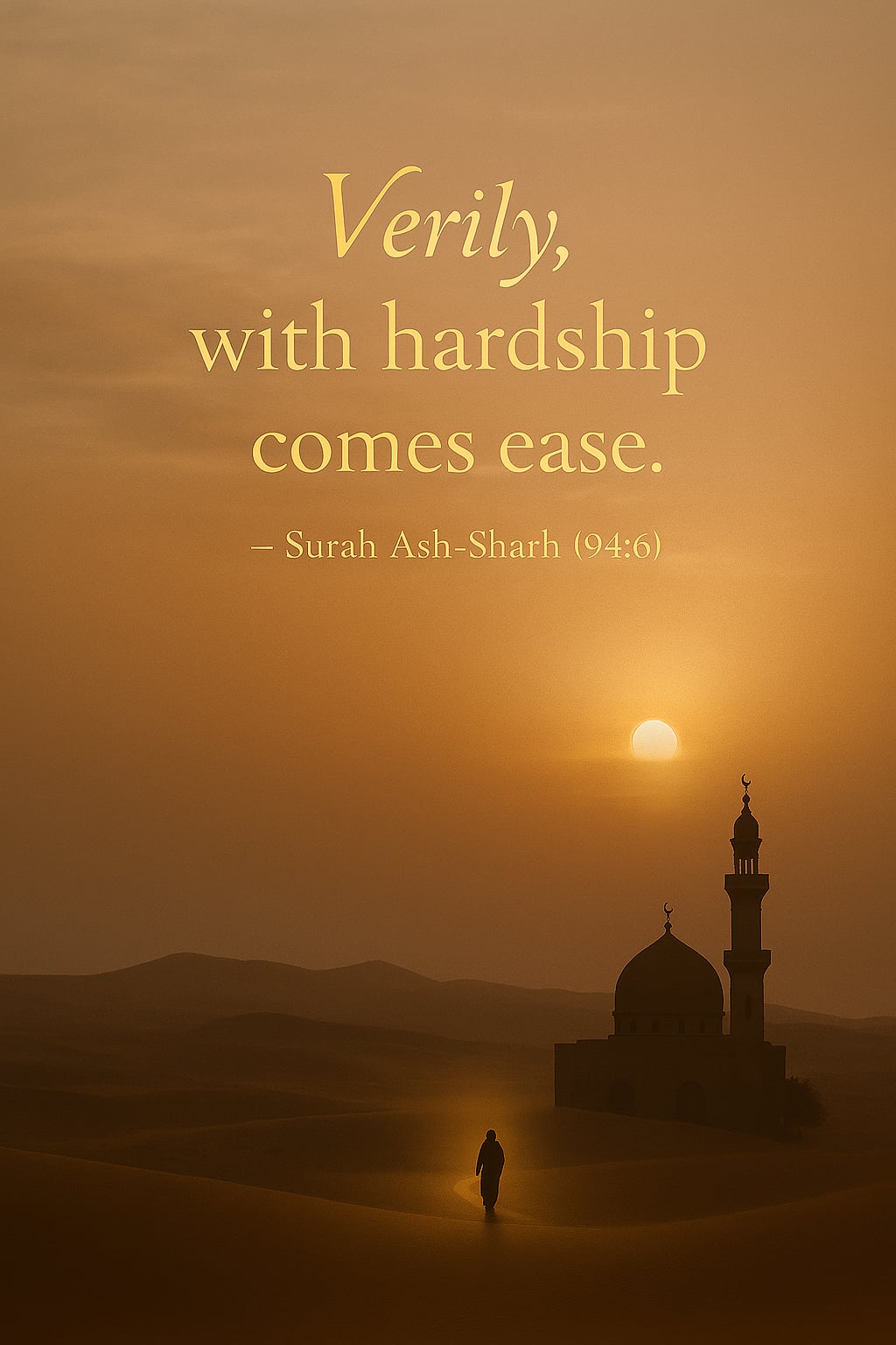 Inspirational Quote Poster - Motivational Art for Home Decor, Islamic Wall Art, Gift for Spiritual Seekers, Encouragement Print