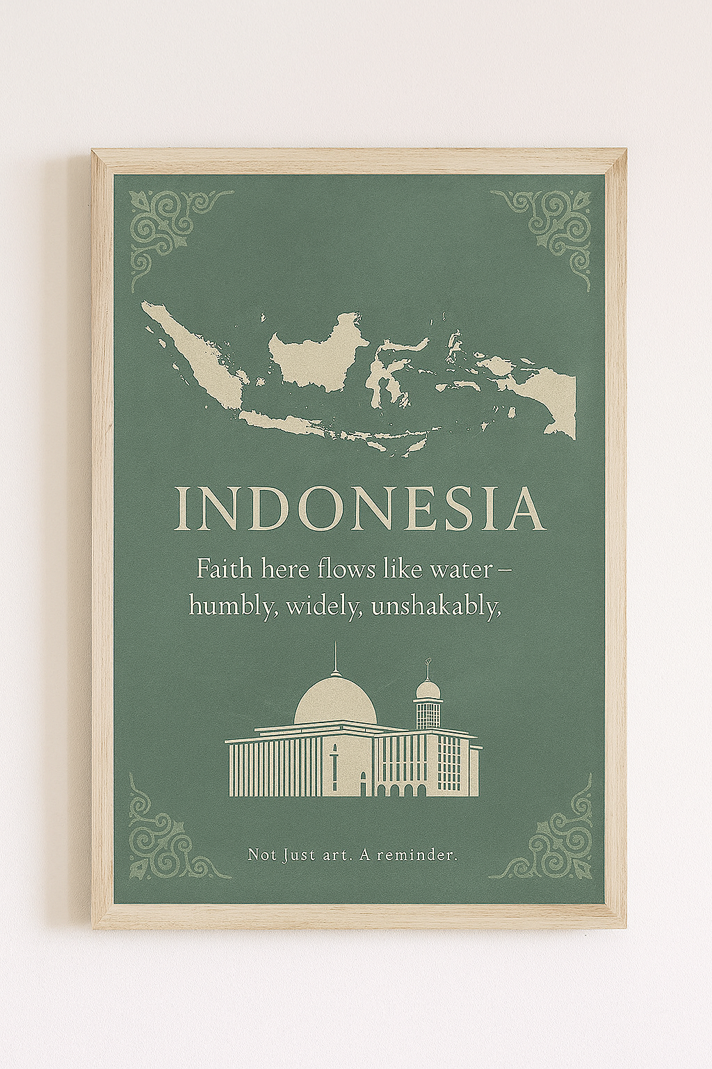 Cultural Wall Art Poster - Indonesian Faith, Home Decor, Travel Inspiration, Gift for Travelers, Asian Art Print