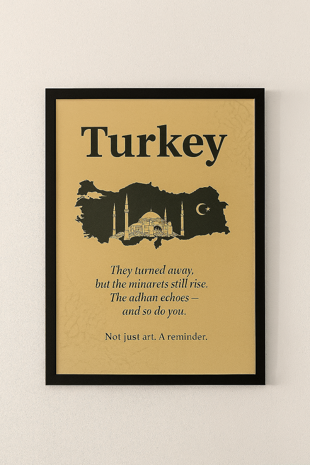 Turkey Art Poster - Islamic Culture Decor, Minaret Print, Wall Art, Gift for Travelers, Unique Home Decor