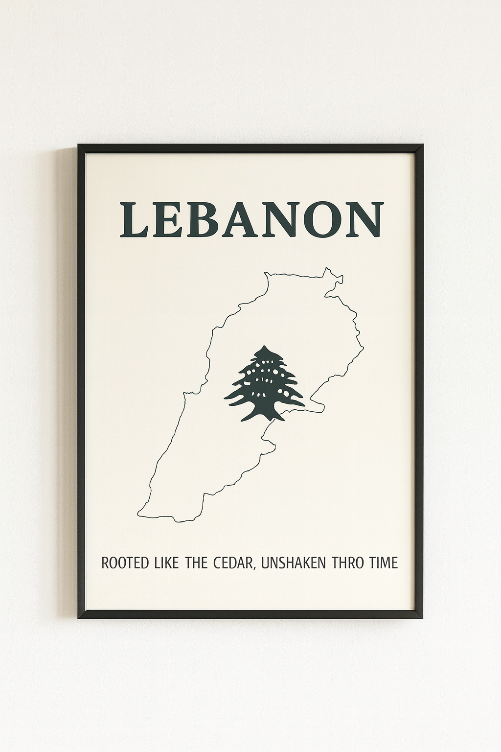 Lebanon Map Poster - Rooted Design for Home Decor, Travel Lovers, Artful Gifts, Wall Art, Home Office Decor